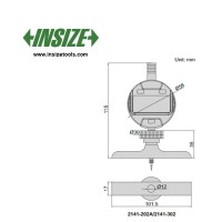 عمق سنج صلیبی دیجیتال اینسایز  mm 300) cm 30) مدل 202-2141 2141-202A