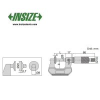 میکرومتر دیسکی خارج سنج  اینسایز  25-0 mm  (فک بشقابی) مدل 25-3282-با گارانتی شرکتی  3282-25