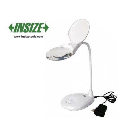  ذره بین پایه دار رو میزی X1.75 چراغ دار اینسایز مدل 3-7517